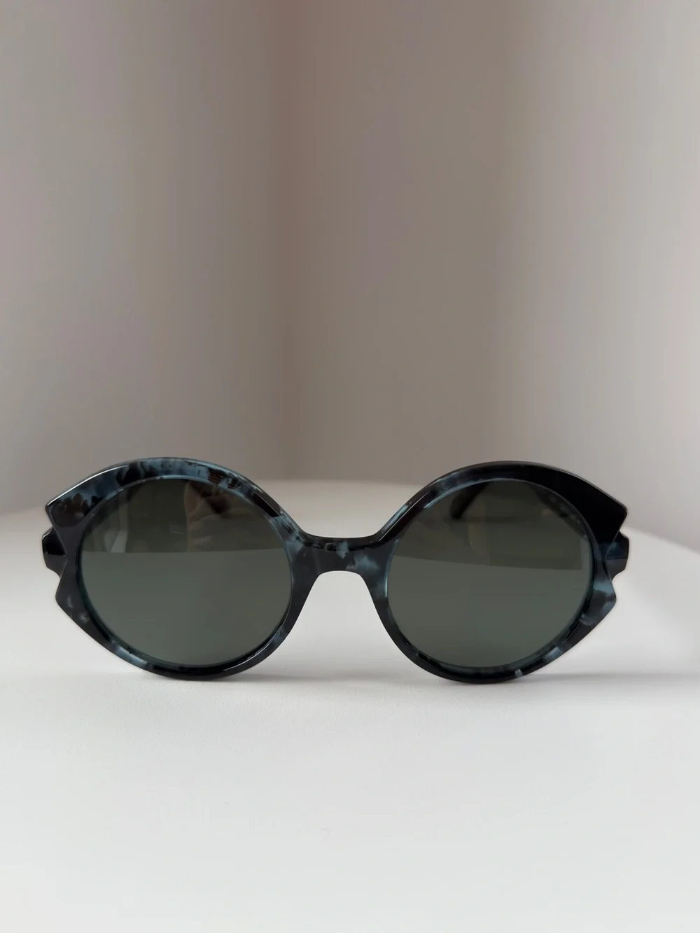OLIVER GOLDSMITH Handmade ‘Circle Line’ Sunglasses in Rain